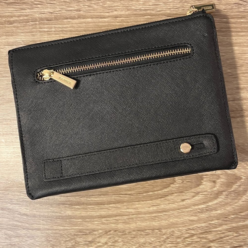 Danier 100%  Leather Black Clutch Handbag